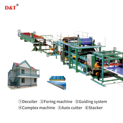 Πολυδιάστατο εξατομικευμένο EPS / Rock Wool Sandwich Panel Machine για οροφή και τοίχο