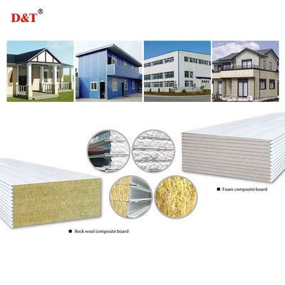 Πολυδιάστατο εξατομικευμένο EPS / Rock Wool Sandwich Panel Machine για οροφή και τοίχο
